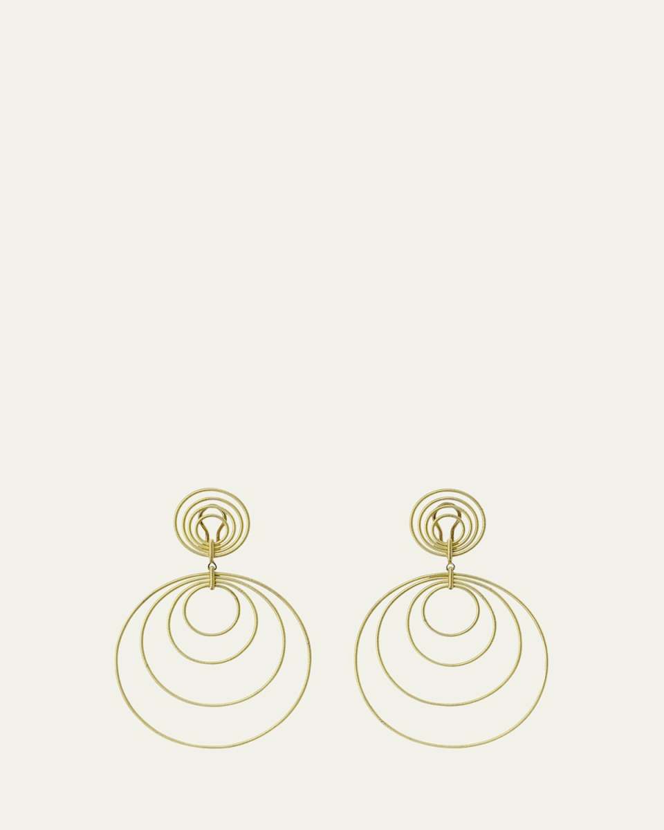 Waikiki 18K Yellow Gold Circle Drop Earrings